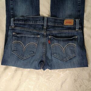 Y2K Levis Jeans Womens 7M Darkwash Blue Too Superflow 524™ Stretchy Bootcut